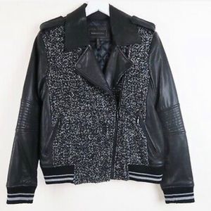 NWT BCBGMaxAzria Serina leather combo jacket